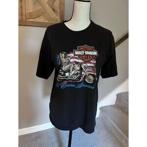 VINTAGE 2006 Harley Davidson Cruisin America BLACK T SHIRT MENS M